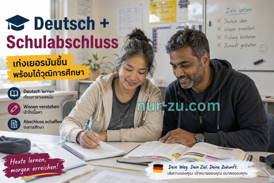 🎓 Deutsch + Schulabschluss เก่งเยอรมันขึ้น พร้อมได้วุฒิการศึกษา