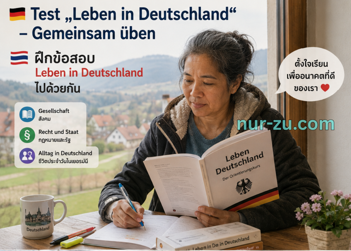 🇩🇪 Test „Leben in Deutschland“ 🇹🇭 ฝึกข้อสอบ ชีวิตในเยอรมนี